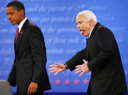 john mccain and obama. What Is John McCain Sticking